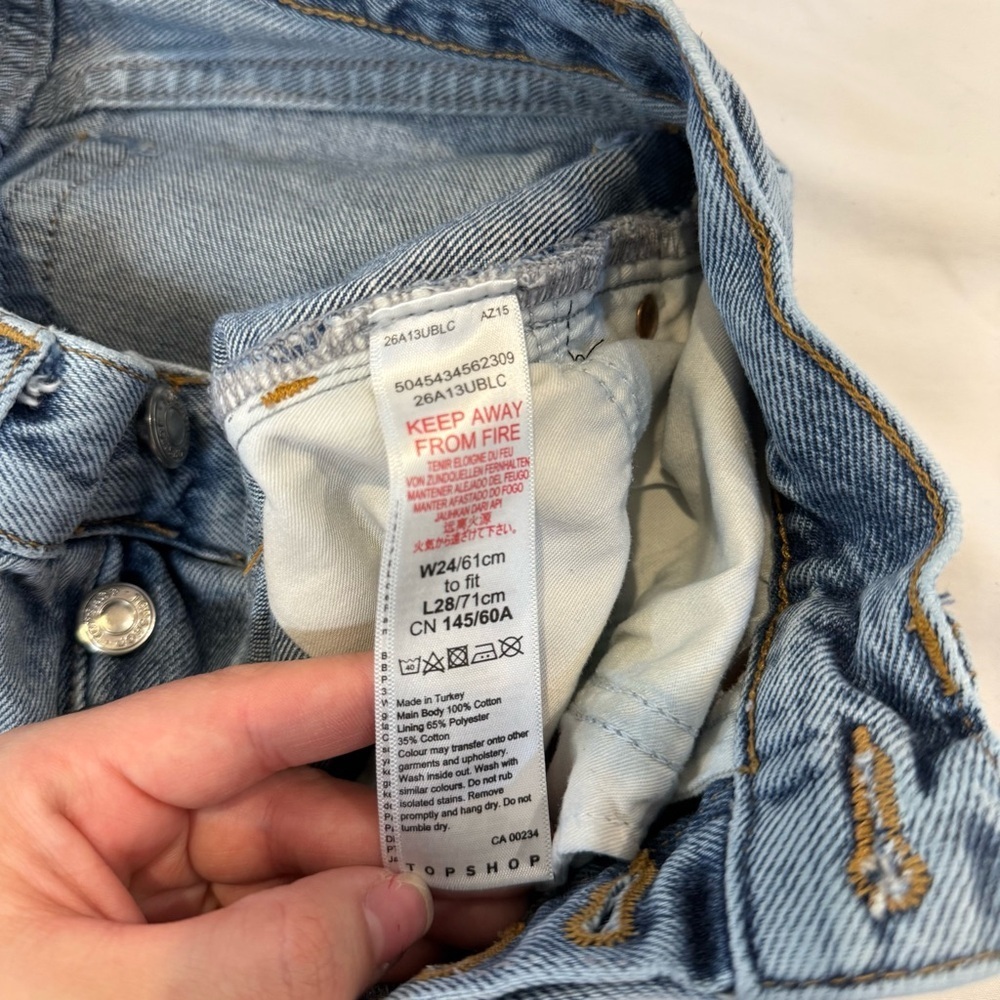 Top Shop Distressed Dad Jeans W24 L28 - Picture 13 of 15